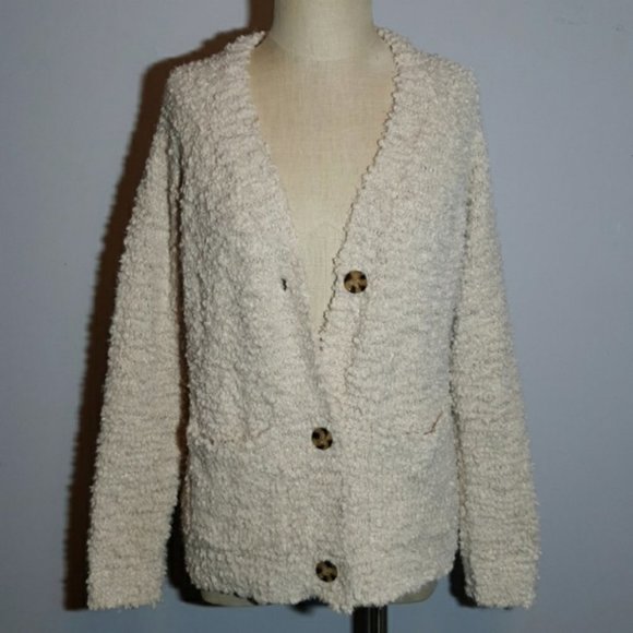 Pink Republic fuzzy cardigan Large NWT - Picture 1 of 4